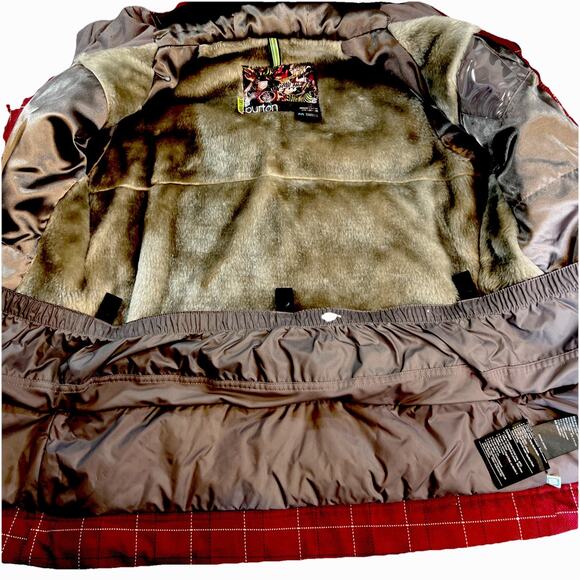 Burton Women’s SnowBoard/Ski Dream Jacket Dry Ride Med Red Plaid - Picture 4 of 11
